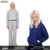 seso 秋冬加绒套头连帽卫衣 休闲街头活力