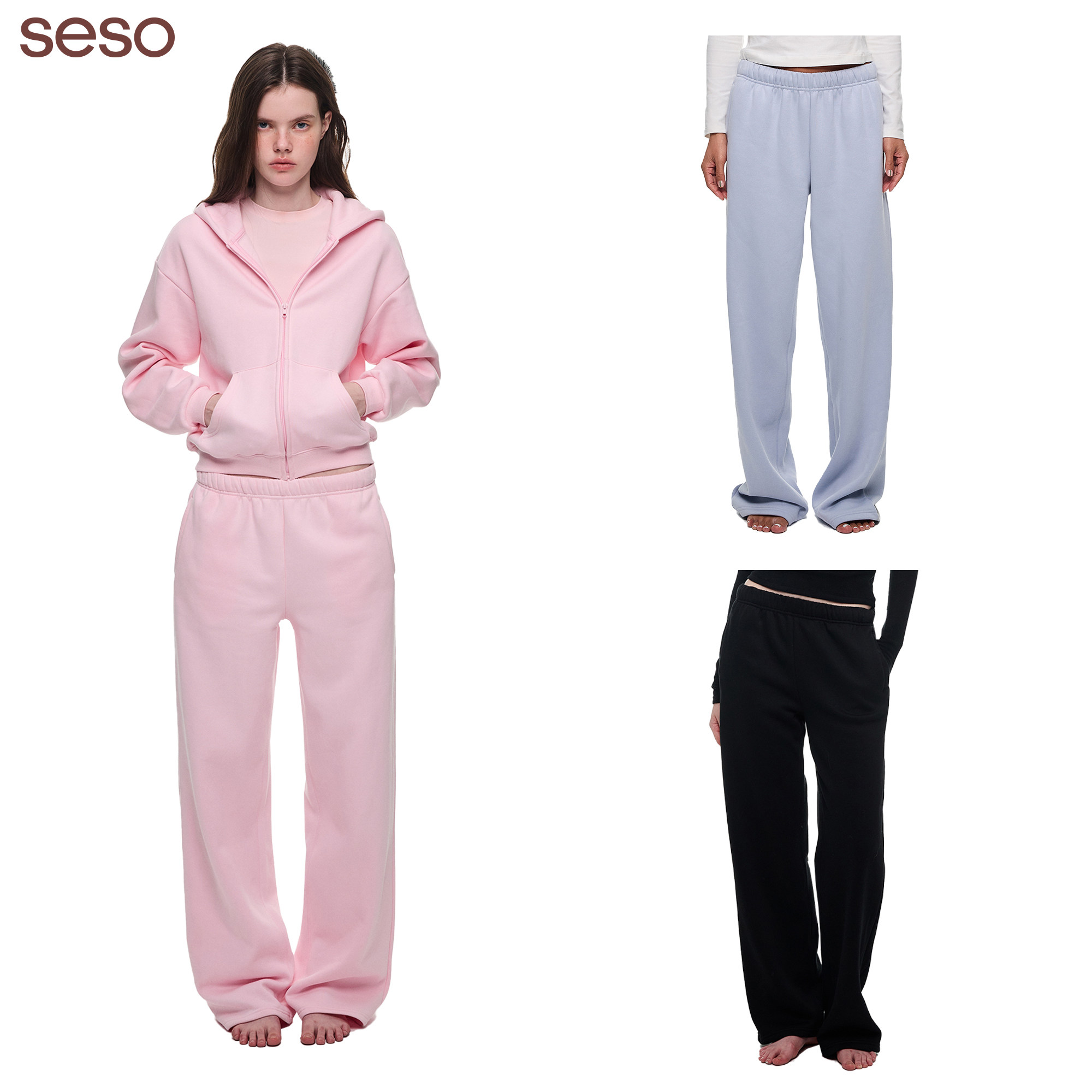 seso丨秋冬直筒加绒卫裤 直筒阔腿轻松舒适,女装/女士精品,卫裤,淘宝优惠券,粉丝福利购,淘宝优惠卷