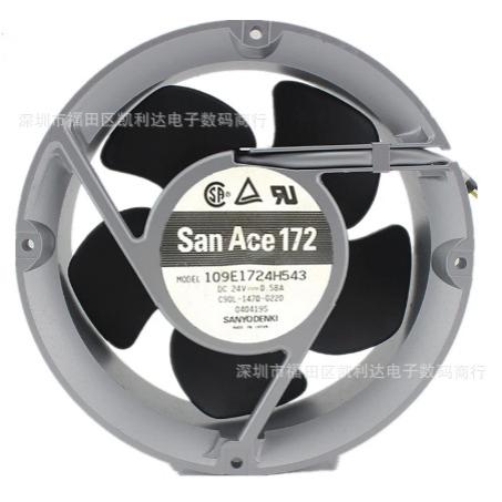 出售三洋DC24V=0.58A17050散热风扇109E1724H543工业变频直流风扇