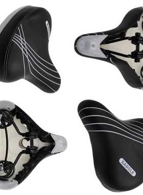 新款电动车鞍座电瓶车车座黑色加宽软坐垫电动自行车鞍座骑行座椅