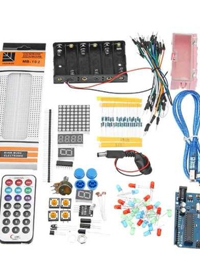 28 Kinds UNO R3 Basics Breadboard Buzzer Sensor LED Element