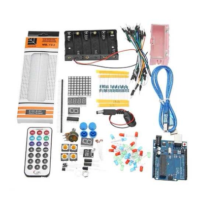 28 Kinds UNO R3 Basics Breadboard Buzzer Sensor LED Element