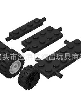 小颗粒积木零件散件 车辆轮胎车轴配件 15x6mm 21x12mm