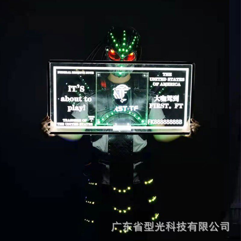 LED发光手举牌高消费敬酒团发光字KTV酒吧亚克力气氛道具批发