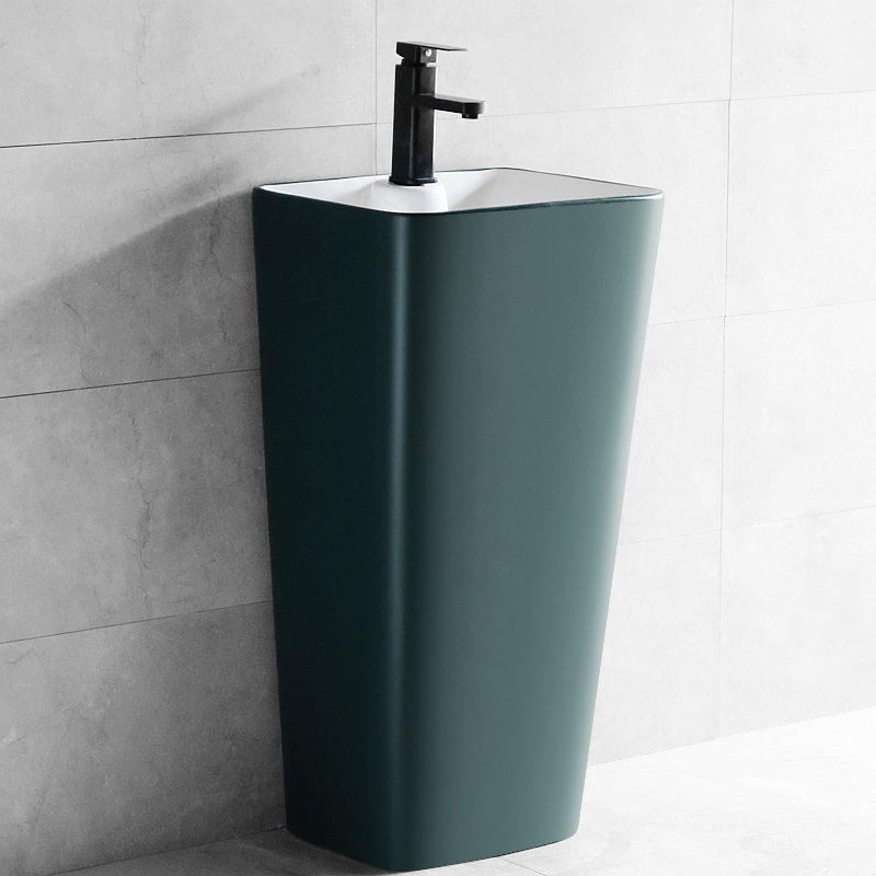 创意个性立柱盆陶瓷一体落地式洗脸盘小户型卫生间立式洗手池阳台