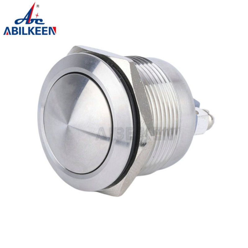 厂家直销 22mm金属按钮开关 球头接线脚复位1NO 3A常开按钮开关