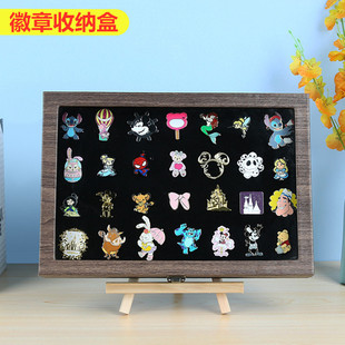 徽章收纳盒首饰勋章奖章整理防尘盒子奖牌展示框透明盖胸针展示架