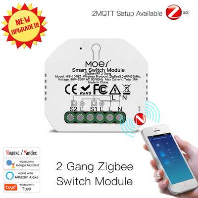 涂鸦智能家居ZIGBEE2mqtt开关通断器APP远程语音定时模组智能开关
