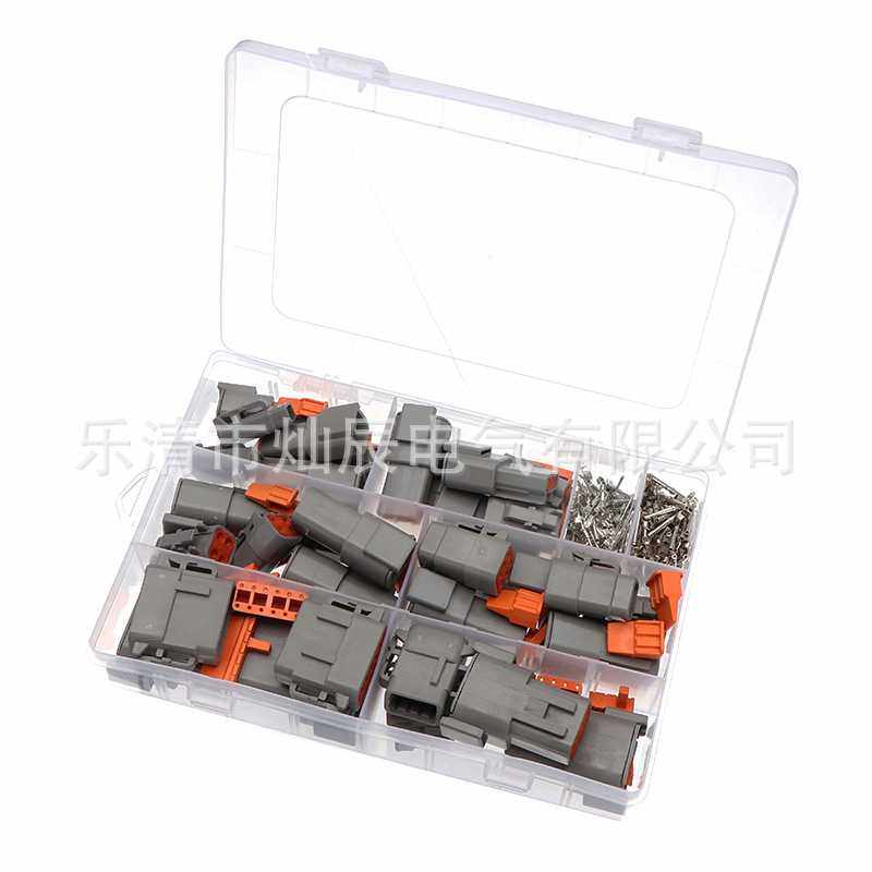 直销 公母接线插头防水插头连接器组合16套DTM防水连接器盒装,电子元器件市场,连接器,淘宝优惠券,粉丝福利购,淘宝优惠卷