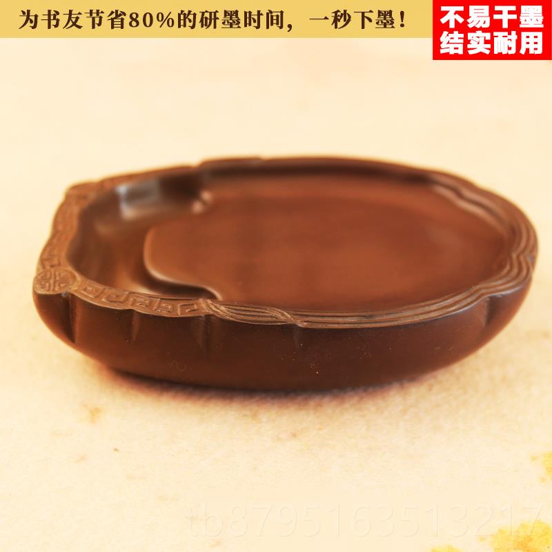 正品小寿蝉山西砚澄泥文房四宝学非生用砚传统砚遗包邮纯手工礼品