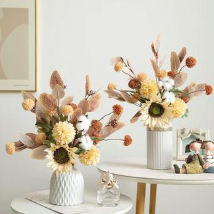 陶瓷花瓶家居摆件客厅插花复古简约民宿样板间餐桌花艺装 法式 饰品