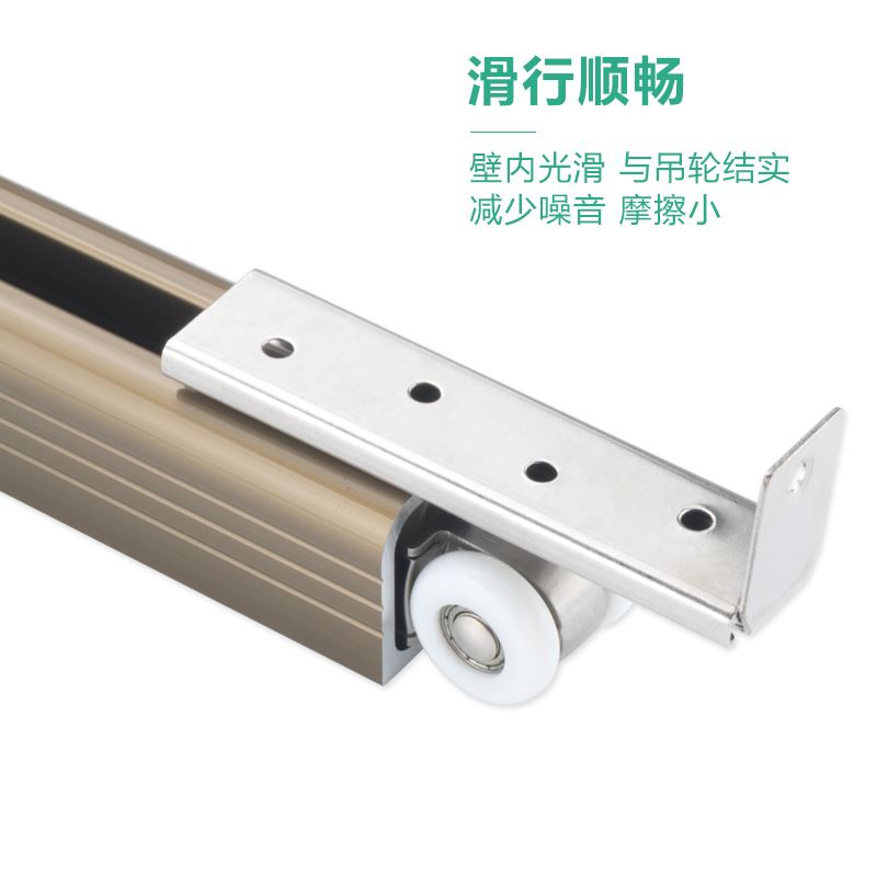 新品阳台实木玻璃门折叠推拉门滑轨吊门滑轮吊轨吊轮导轨移门轨品