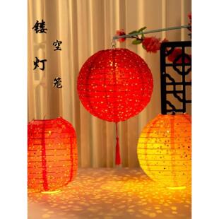 传统新年元宵中秋节日儿童手提折叠灯笼中式花灯过年布置装饰挂饰