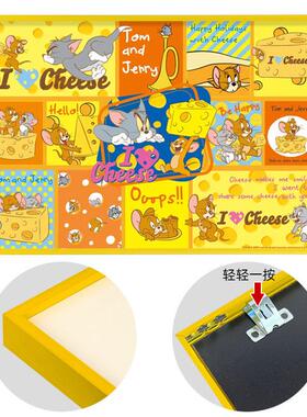 拼图相框1000片拼图框专用70x50x35固定框架裱框铝合金画 画框黄