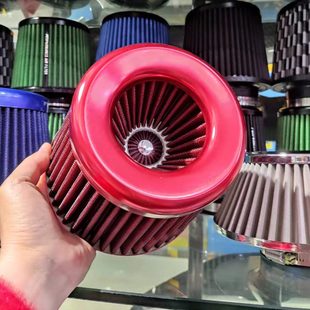 蘑菇头进气空滤加大进气量提升动力可循环使用冬茹头风箱 进气改装