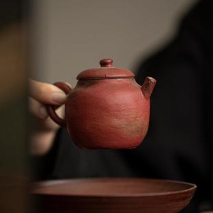 小泡茶壶仿古小品壶瓷壶 粉引陶瓷茶壶泡茶器家用高档中式