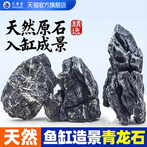 鱼缸青龙石造景石成品天然景观石