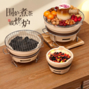 围炉煮茶烤火炉套装 全套炭炉家用室内碳炉庭院烧烤炉 户外2025新款