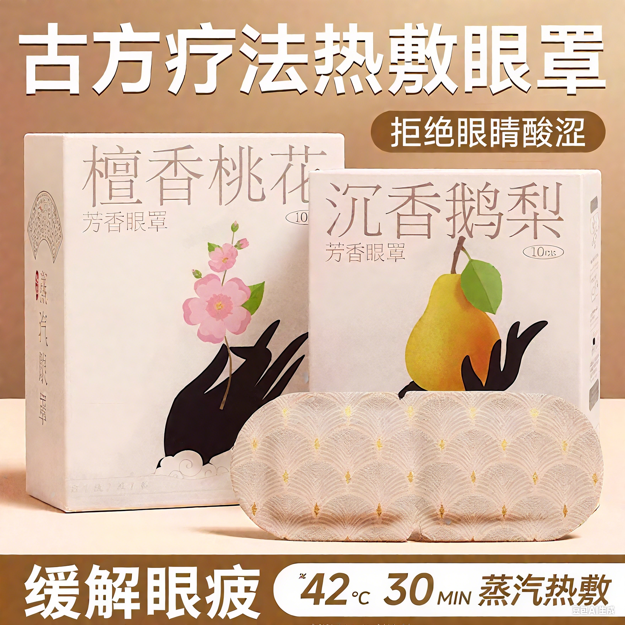 芳香蒸汽眼罩助缓解眼疲劳古方蒸气加发热护眼眠热敷眼贴,居家日用,蒸汽眼罩,淘宝优惠券,粉丝福利购,淘宝优惠卷