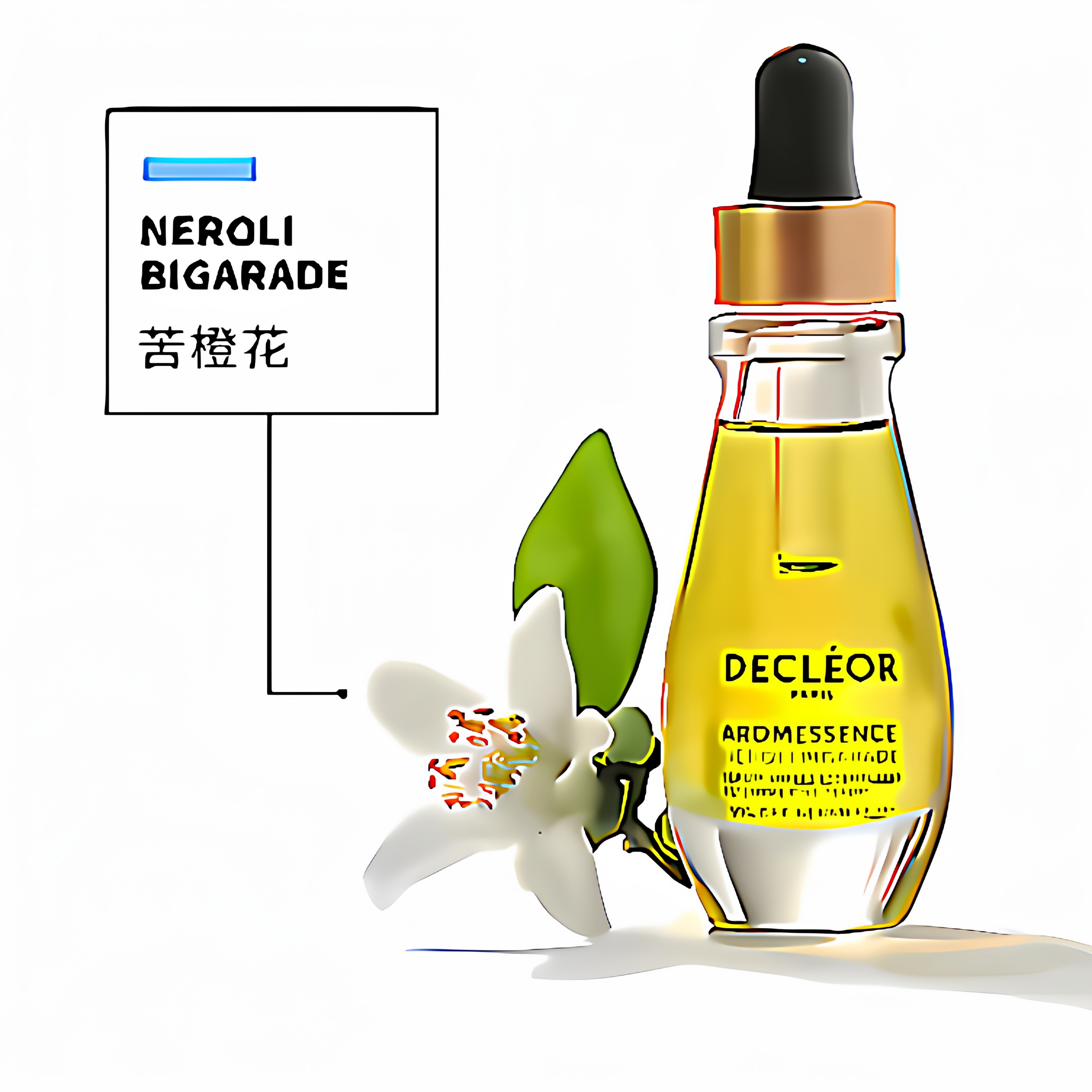 法国蒂可丽Decleor苦橙花面部补水精油保湿提亮护肤精华15ml