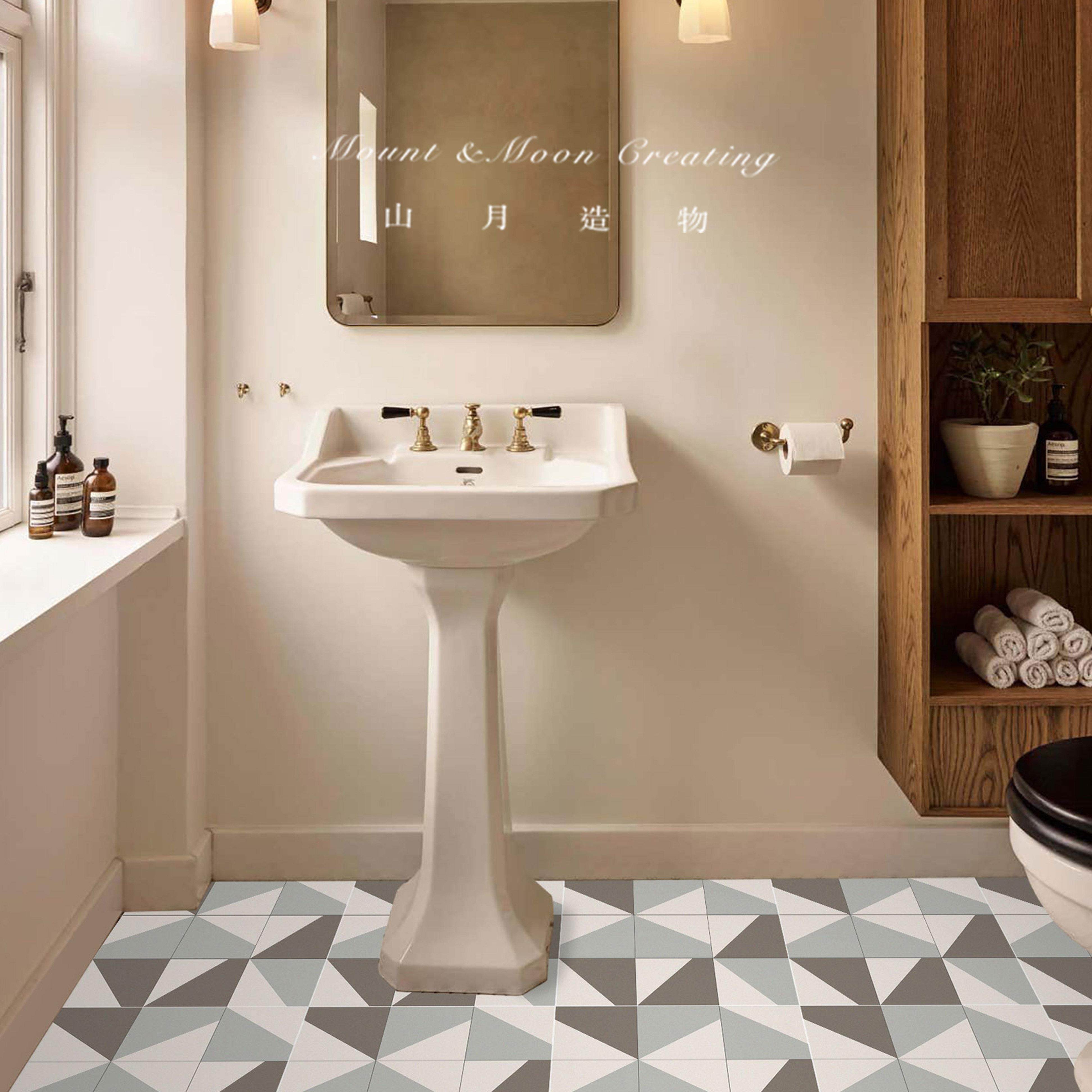 复古地板贴仿瓷砖贴纸纸遮丑防水防滑耐磨自粘化妆室厨房墙贴装饰,家居饰品,地贴,淘宝优惠券,粉丝福利购,淘宝优惠卷