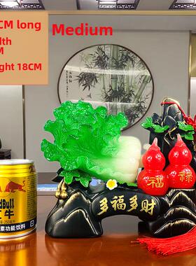 带来财富和宝藏翡翠白菜装饰品家居客厅入口办公室桌子酒柜装饰工