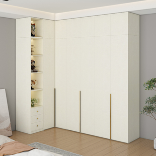 优选定制ENF级加高顶部衣柜带转角柜开放步入式 L型衣帽间家用卧室