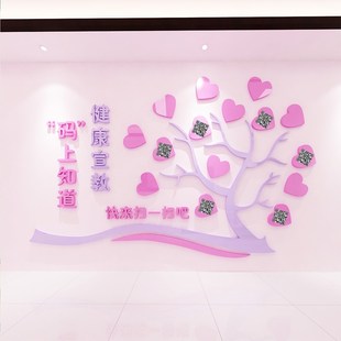 优选医院二维码宣教树科室过道大厅护士前台创意装饰健康宣教树扫
