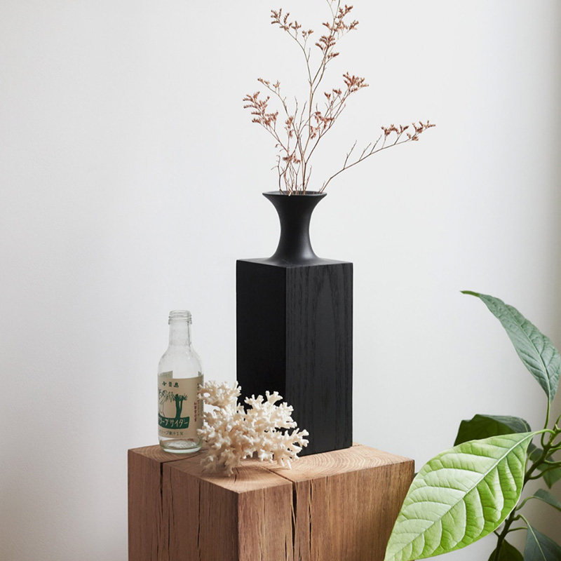 优选法式复古干花花瓶实木艺术摆件客厅玄关茶桌茶室插花小花器装