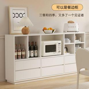 奶油风实木书架置物架客厅家用靠墙收纳储物柜简约隔断柜组LF