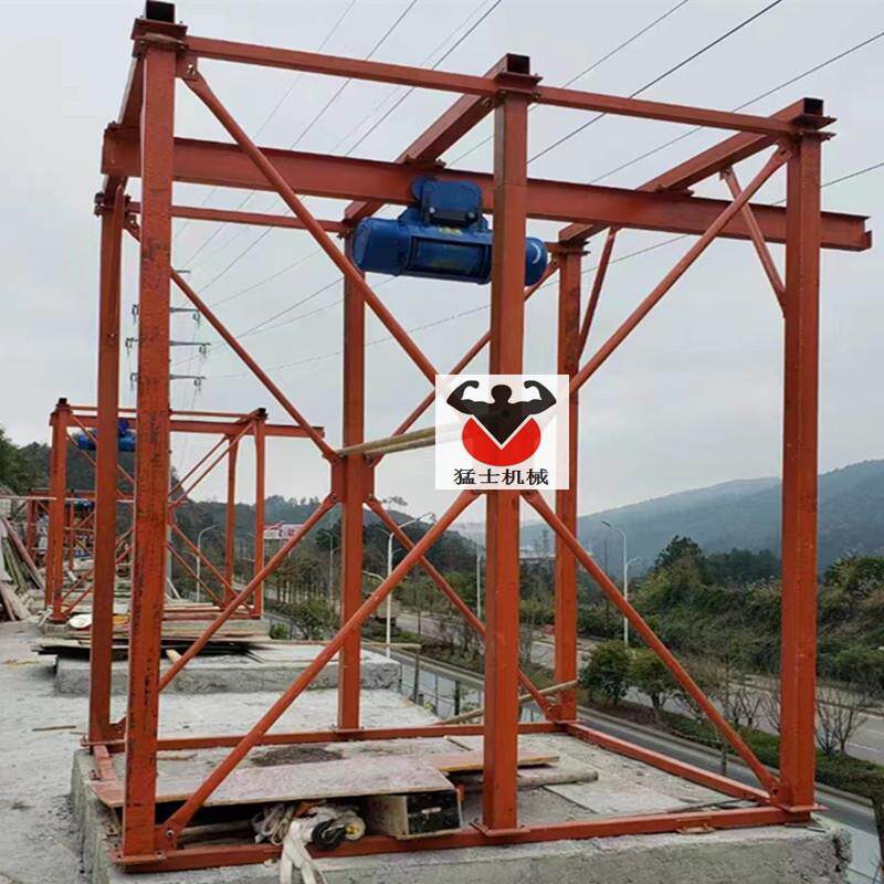 建筑挖桩龙门吊方桩圆桩四柱提升机人工挖孔桩机架设备