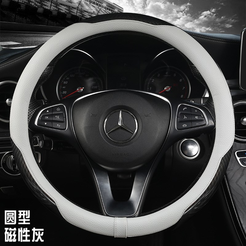 2022碳纤维方向盘动感时尚男士把套轿车越野SUV\SPV通用汽车把套