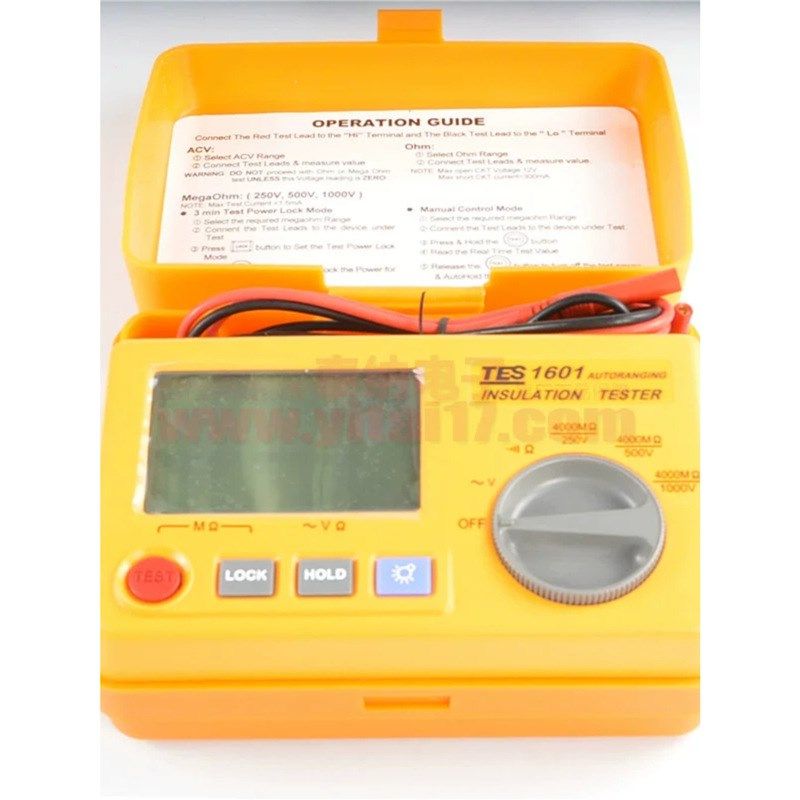台湾泰仕TES-1601数字绝缘电阻测试仪兆欧表接地电阻测试仪原进口