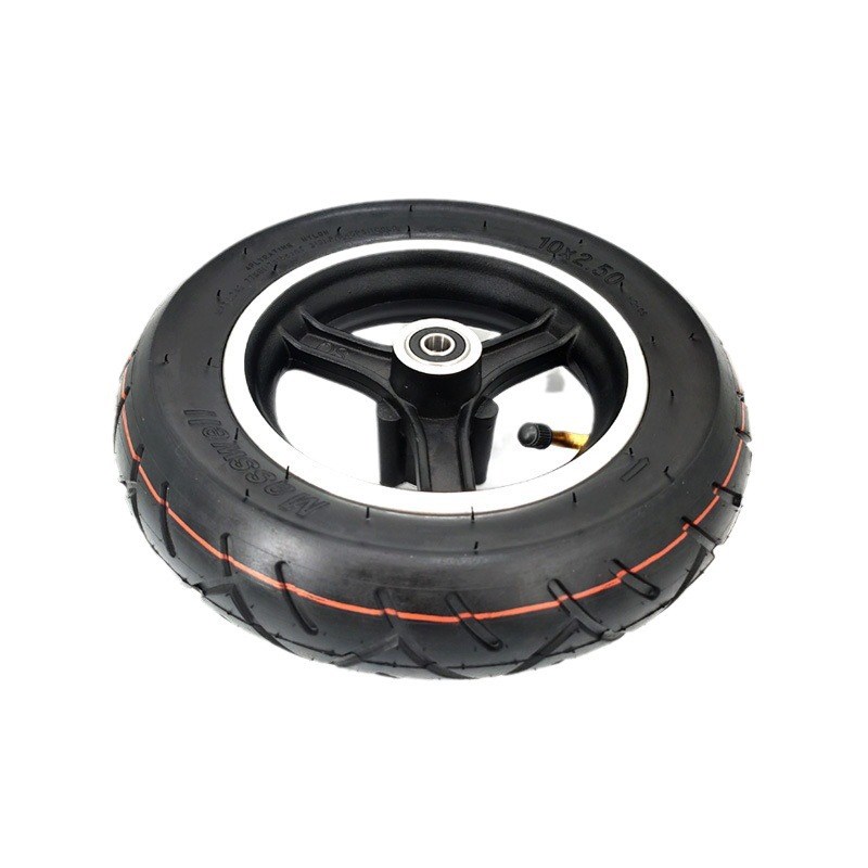 10寸电动滑板车碟刹轮毂轮胎匹配10x2.50内外胎配件