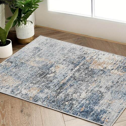 Modern Abstract Area Rug Washable Thin Overdyed方形地毯水洗