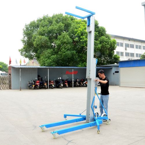 现货300kg升高3.5米铝合金手摇升降机展会用升降台手摇提升机GTWY
