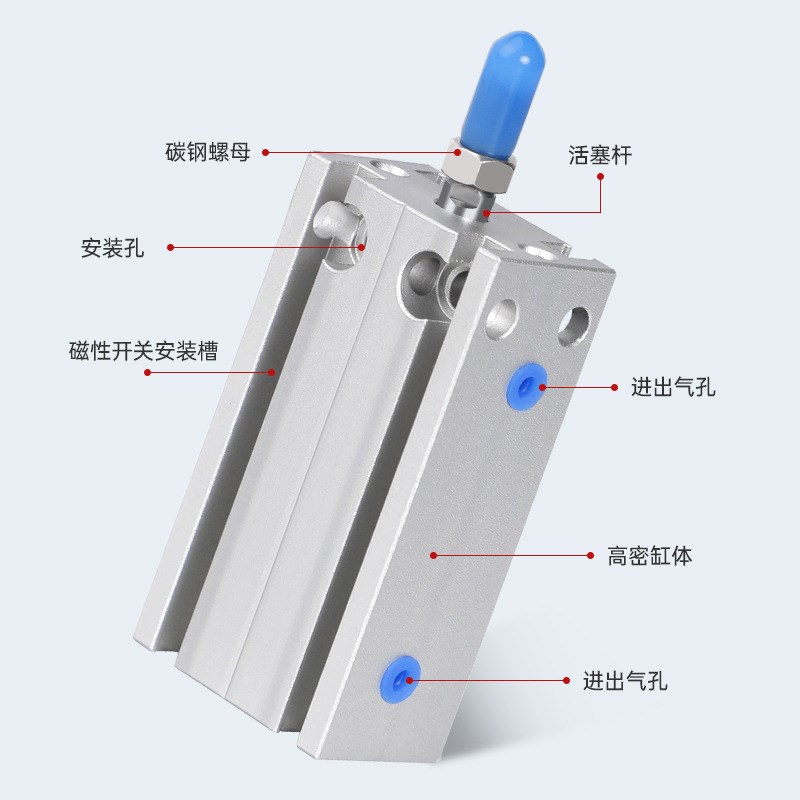 亚德客型国产多位固定气缸 MD6x5/10x15/16x25/20x35自由安装气缸