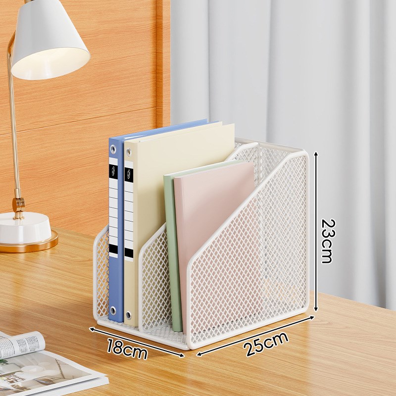 金属文件架桌面简约立式书架办公室资料档案收纳筐办公用品整理架
