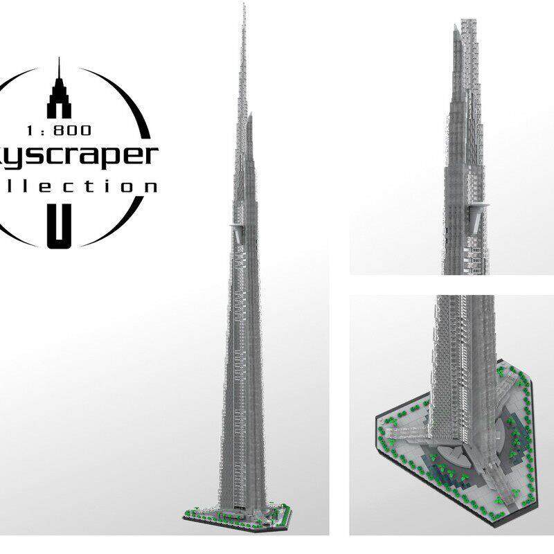 MOC-246046 吉达塔1:800比例 6106片 电子图纸 拼插积木