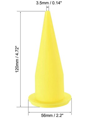 黄色塑料锥形喷嘴8件装填缝涂抹器密封胶集中分配器修整