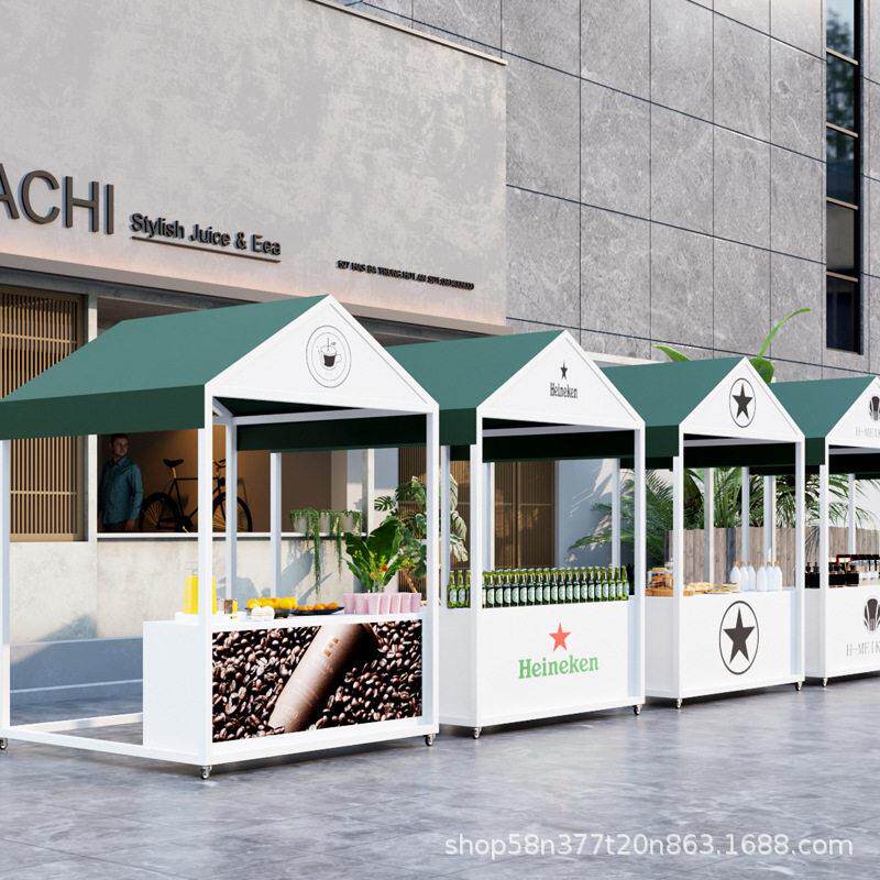 摊位架商业街网红集市小吃摊位文旅移动展示架商场户外促销棚架