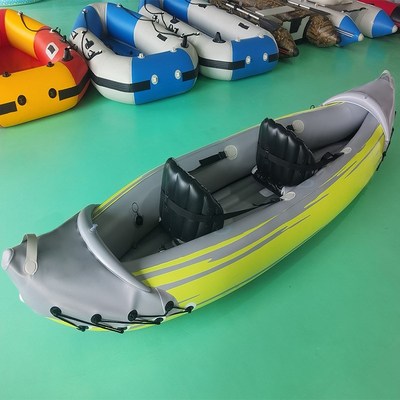 定制充氣獨木舟水上充气皮划艇独木舟双人漂流船竞技充气船皮伐挺