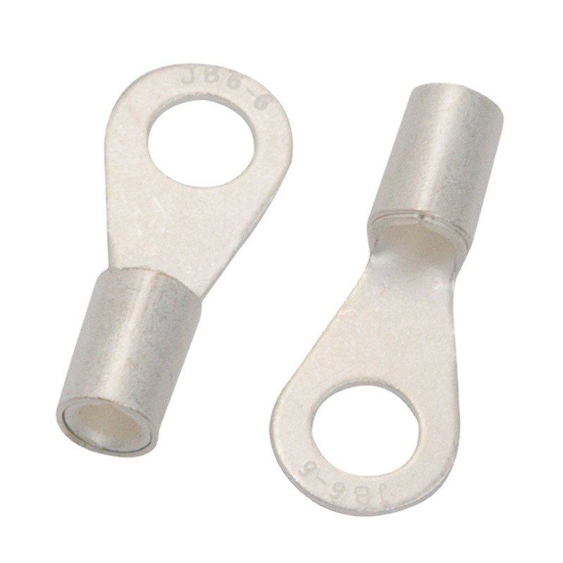 厂家JB4-5船用圆形裸端头铜线耳接线鼻带铜套JB4-6冷压接线端子