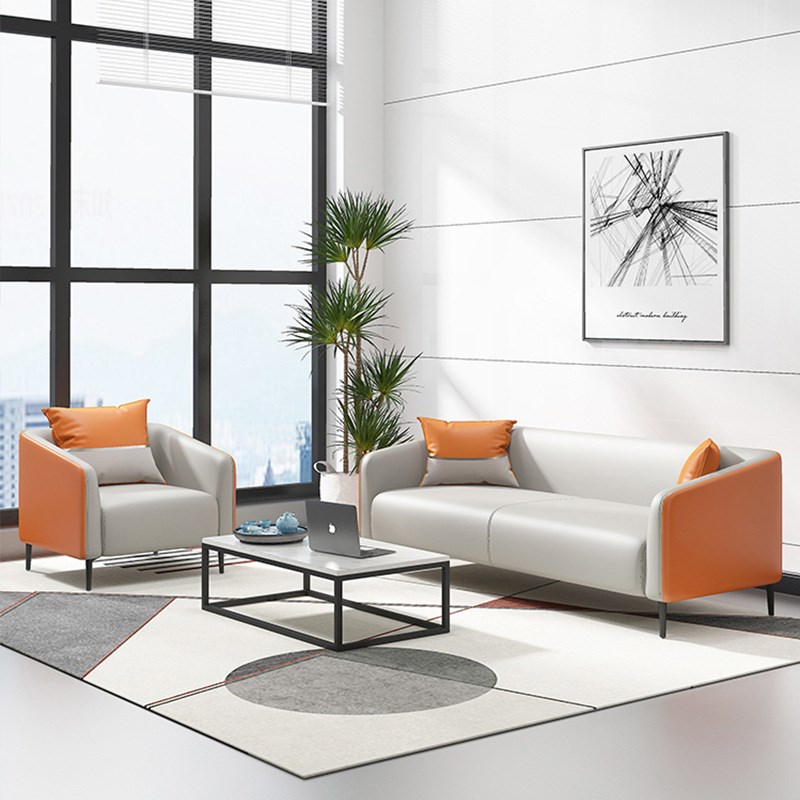 现代简约办公沙发办公室沙发茶几组合商务接待时尚沙发2017A