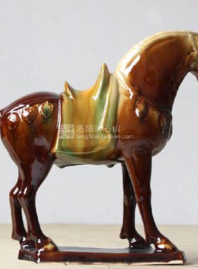 优选陶瓷马摆件洛阳唐三彩马摆件六骏马摆件客厅家居装饰品生肖马