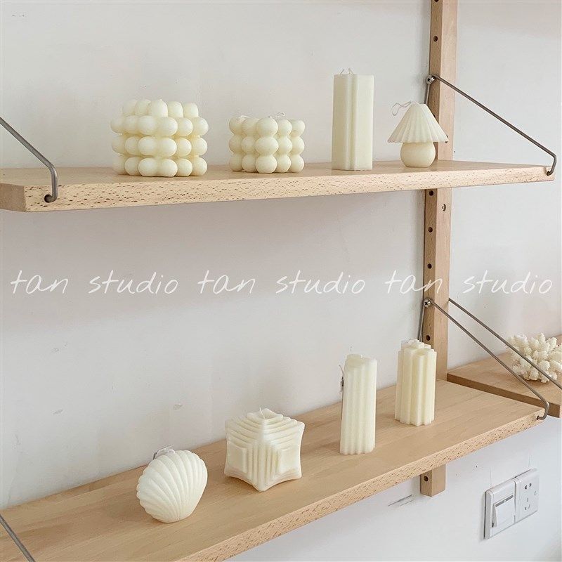 优选TJJ丨韩国ins同款白色异形蜡烛小众工作室摆件性冷淡风无味蜡