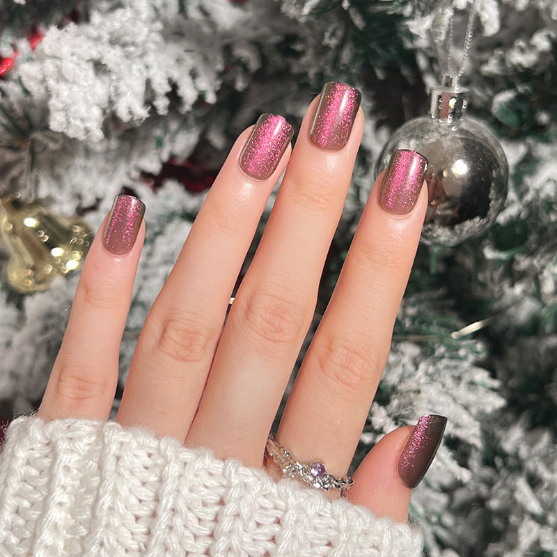 美甲贴片穿戴甲批发猫眼穿戴甲短款批发甲片 穿戴甲nails的甲片