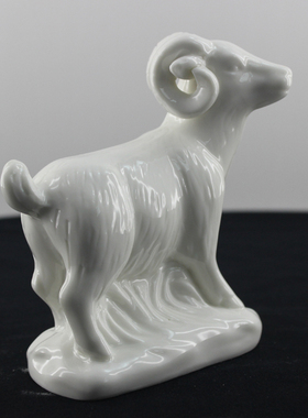 优选白瓷羊陶瓷羊摆件 风水雕塑羊陶瓷白羊摆设 十二生肖羊镇宅招