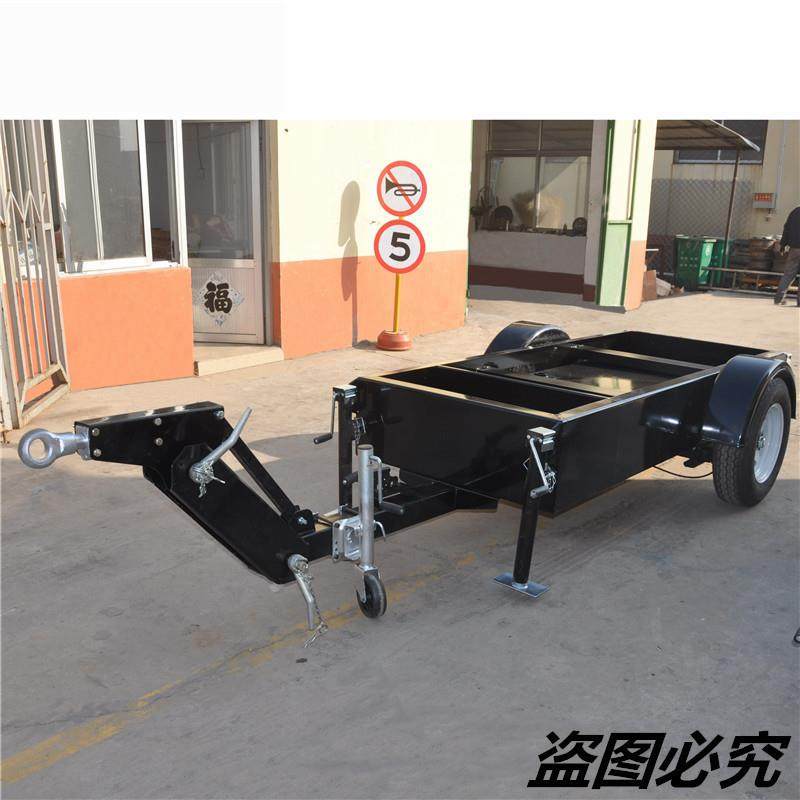 1吨发电机组拖车高度可调节骨架拖车平板拖车工具车牵引车