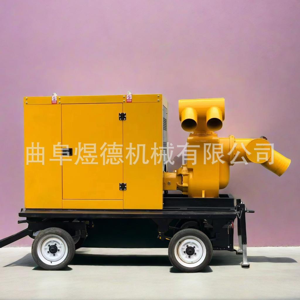 大流量高扬程柴油水泵机组121kw移动泵车矿山抽水自吸泵车